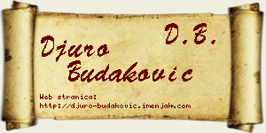 Đuro Budaković vizit kartica